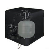 Sand Pool Filter Cover for Sand Filter Pump, Waterproof Pool Pump Cover Above Ground for most 13-16in Pool Filters, Black-25x24x28 inch