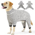 Striped Dog Pajamas Stretchable 4 Legs Doggie Jammies Clothes,Soft Plush Pet Coat Onesie fit Puppy to Medium Large Dogs,Cute Warm Dogs Costumes Outfits for Winter,Black and white color bars ,XL