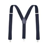 Men's Suspender - Adjustable Y-Back Clip-On Suspenders for Men with Heavy Duty Strong Clips (navy blue)
