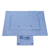 Dog Travel Mat for Camping Portable Waterproof Lightweight & Outdoor Easy Clean Pad Foldable into Compact Carry Bag（S:70*50cm denim blue）