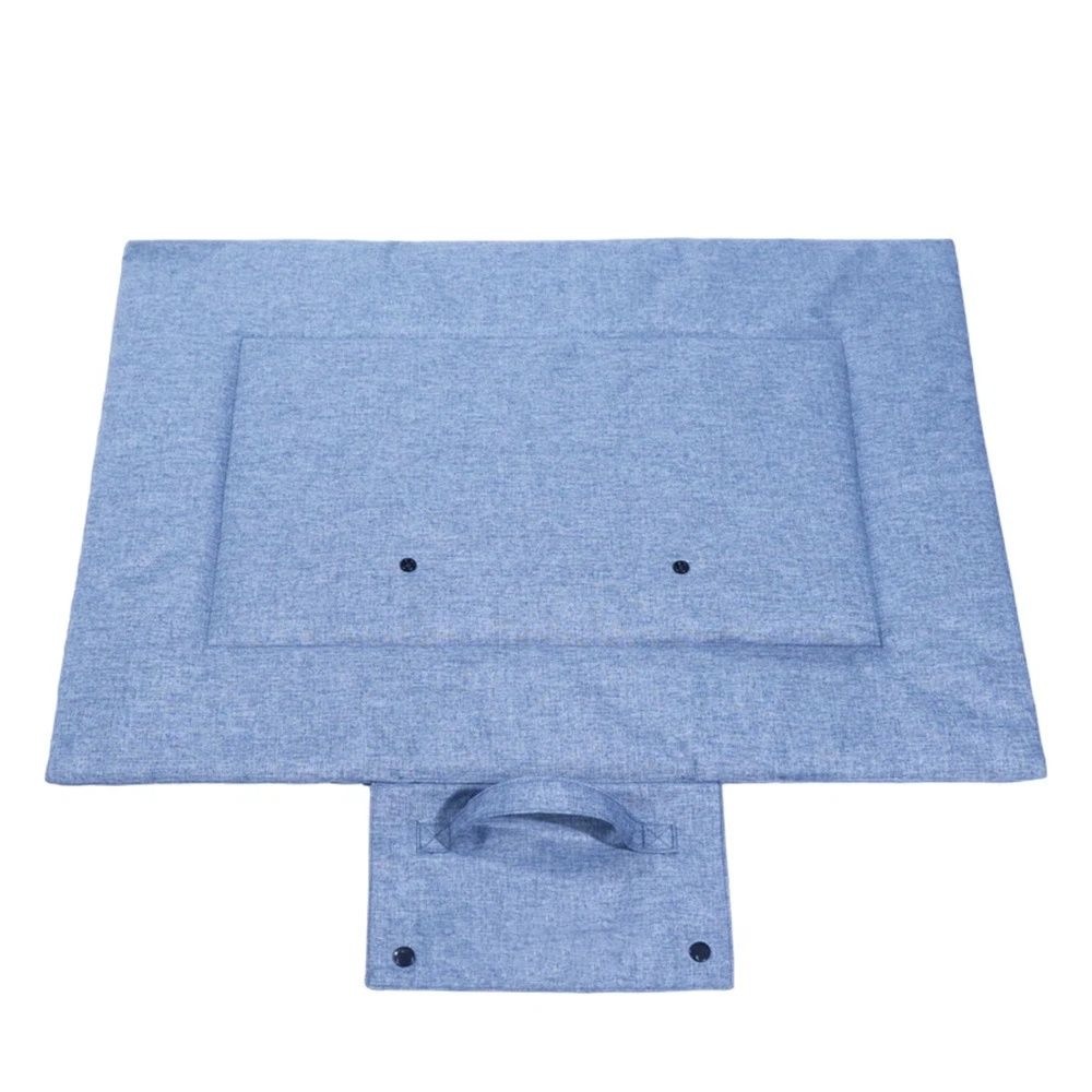 Dog Travel Mat for Camping Portable Waterproof Lightweight & Outdoor Easy Clean Pad Foldable into Compact Carry Bag（S:70*50cm denim blue）