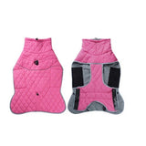 Winter Coat - Waterproof & Windproof Dog Puffer Jacket for Small to Large Dogs - Cold Weather Coat with Built-in Reflective Turtleneck & Adjustable Harness rose pink S
