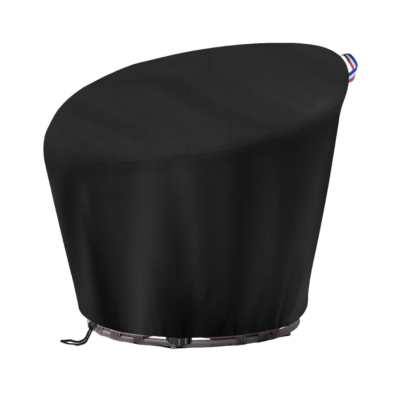 Chair Cover, Waterproof Cover for Outdoor Patio  Chair Cover Heavy Duty Cover Waterproof and UV resistant chair cover（black 420D：132*51*89cm）