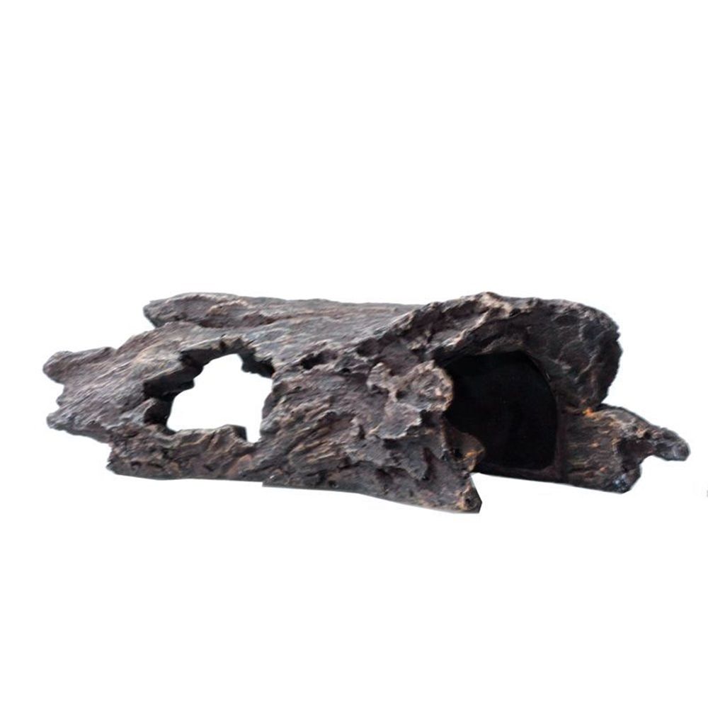 Reptile Hideout Tree Trunk Hollow Log Cork Bark for Lizard Bearded Dragon Snake Chameleon Hermit Crab Leopard Gecko Terrarium Habitat Decoration