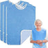 4 Pack Adult For Elderly Women Men  Cloth Bib For Eating Adjustable bib Clothing Protectors Blue