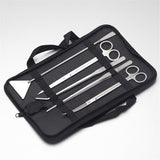 Aquascaping Tools 5 in 1 Kit Aquarium Scissors Plant Tools Curved & Straight Scissor Tweezers Spatula Stainless Steel Anti Rust Aquascape Tools for Fish Tank+zipper bag