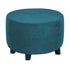 Circular lid sliding footstool protective cover storage stool elastic bottom stretch, made of velvet fabric (deep water blue small: 50-58CM)