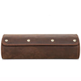3 Watch Travel Case- Classic Leather Watch Case With Perfect Texture.Portable Watch Roll Or Organizer For Storage And Display. Luxury Gifts For Men, All Handmade by Artisans.