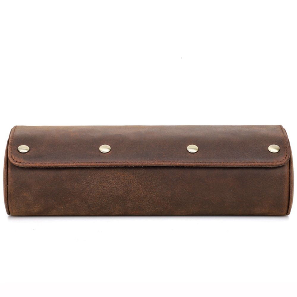 3 Watch Travel Case- Classic Leather Watch Case With Perfect Texture.Portable Watch Roll Or Organizer For Storage And Display. Luxury Gifts For Men, All Handmade by Artisans.