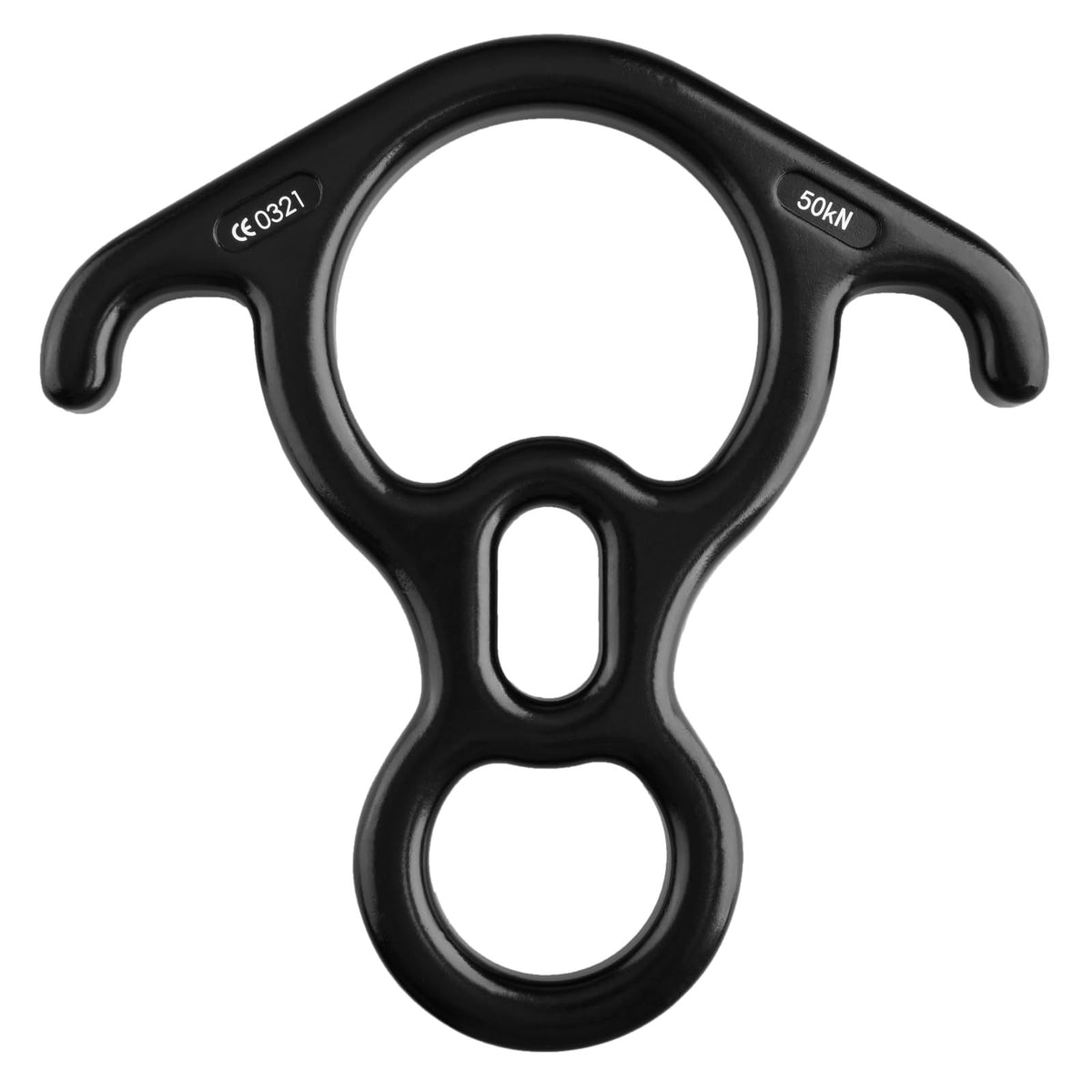 50 kN Climbing Rescue Figure 8 Descender Large Bent-Ear Rigging Plate Heavy Duty & High Strength Rappel Device Equipment for Rappelling Belaying Tree Climbing Aerial Silks Rigging