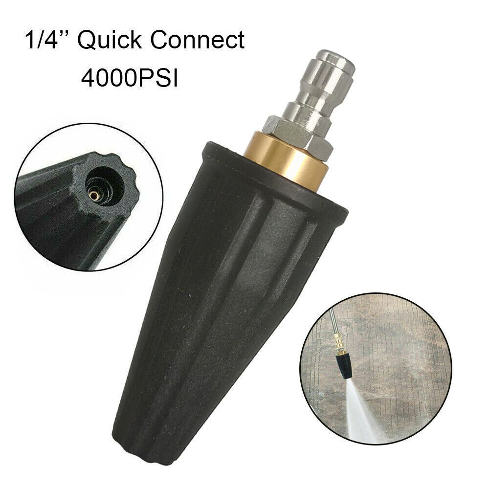 Pressure Washer Tips Turbo Nozzle 4000 PSI  360° Rotating Turbo Spray Tips For Power Washer with 1/4" Quick Connector,