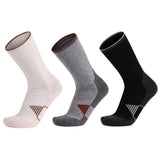 3 Pack Men's  Wool Hiking Socks, Micro Crew Cushioned Hiking Walking Thermal Moisture Wicking Trekking Socks