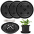 Plastic Plant Saucer Stand,4-Pack 14 inch, Elevated Plant Saucer Self-Watering Fabric Pot Base, Use Nonwoven Grow Bags, Plant Saucers Flower Pot Tray for Indoor-Outdoo and Grow Tents Greenhouses
