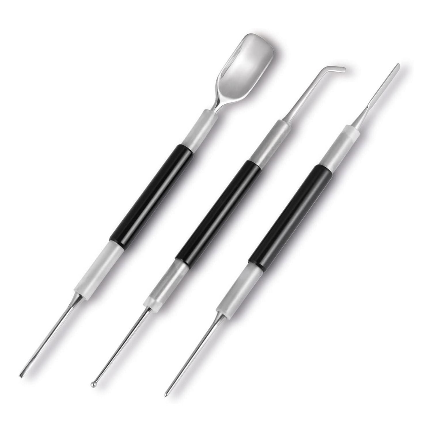 Latte Art Set (3 Tools) for Latte Art, Cappuccino and Espresso,Espresso Latte Art Tools, Spoon & Lance, Spatula & Spike and Knob & Hook Decorating Pen Set 3 Pieces
