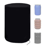 Table Cover Waterproof Round Patio Cool Bar Table Cover with Drawstrings, Fade Resistant Fabric for Cocktail Coffee Outdoor Furniture Side Tables, Black（There is only one protective bag）