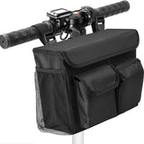 Mobility Scooter Bag – Convenient Organizer Pouch with 14-Inch Laptop Pocket and Cup Holders（black,oniy bag）