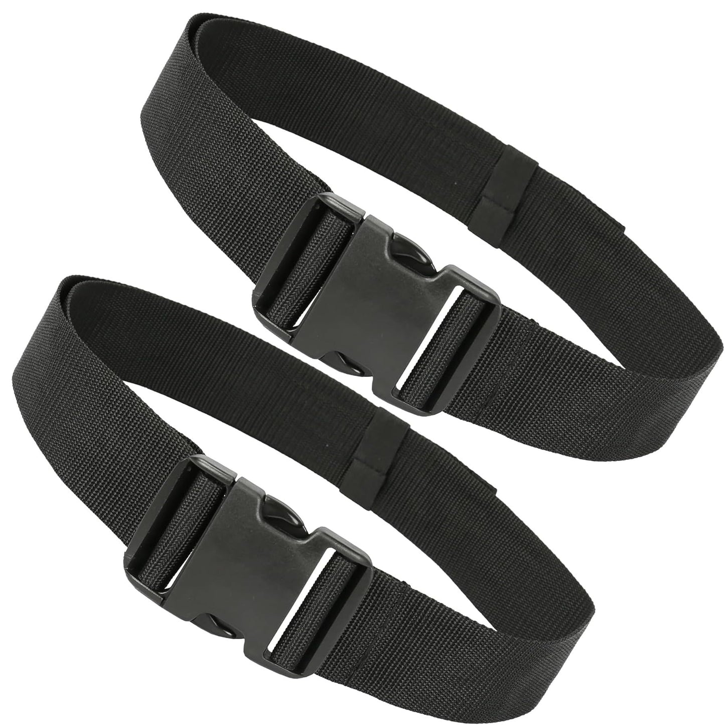 2 Pack Tool Work Belt, Worker Men Belt, Adjustable Electrician Belt,   Multi functional waist bag and waist hanging bag Black(Only includes belt)