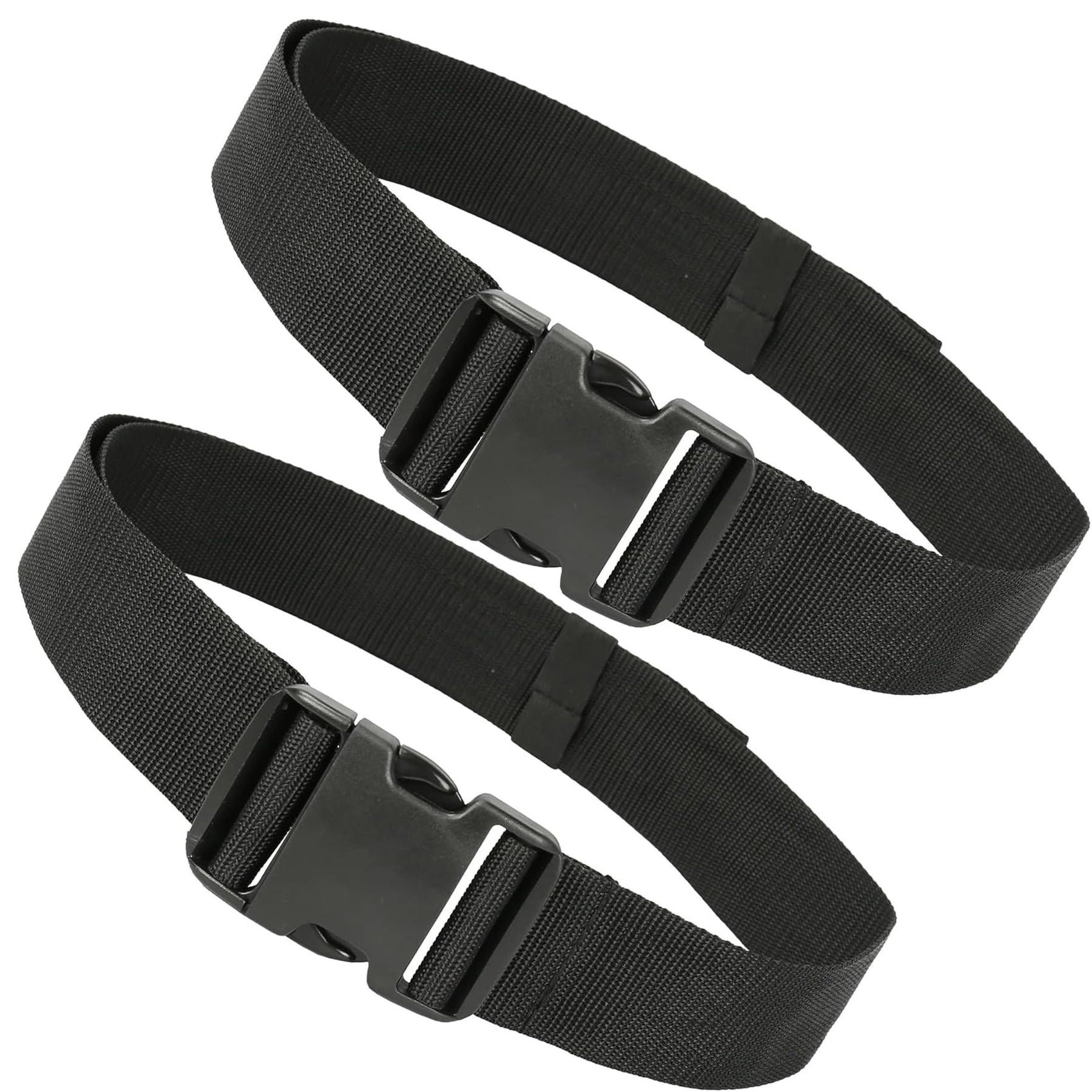 2 Pack Tool Work Belt, Worker Men Belt, Adjustable Electrician Belt,   Multi functional waist bag and waist hanging bag Black(Only includes belt)