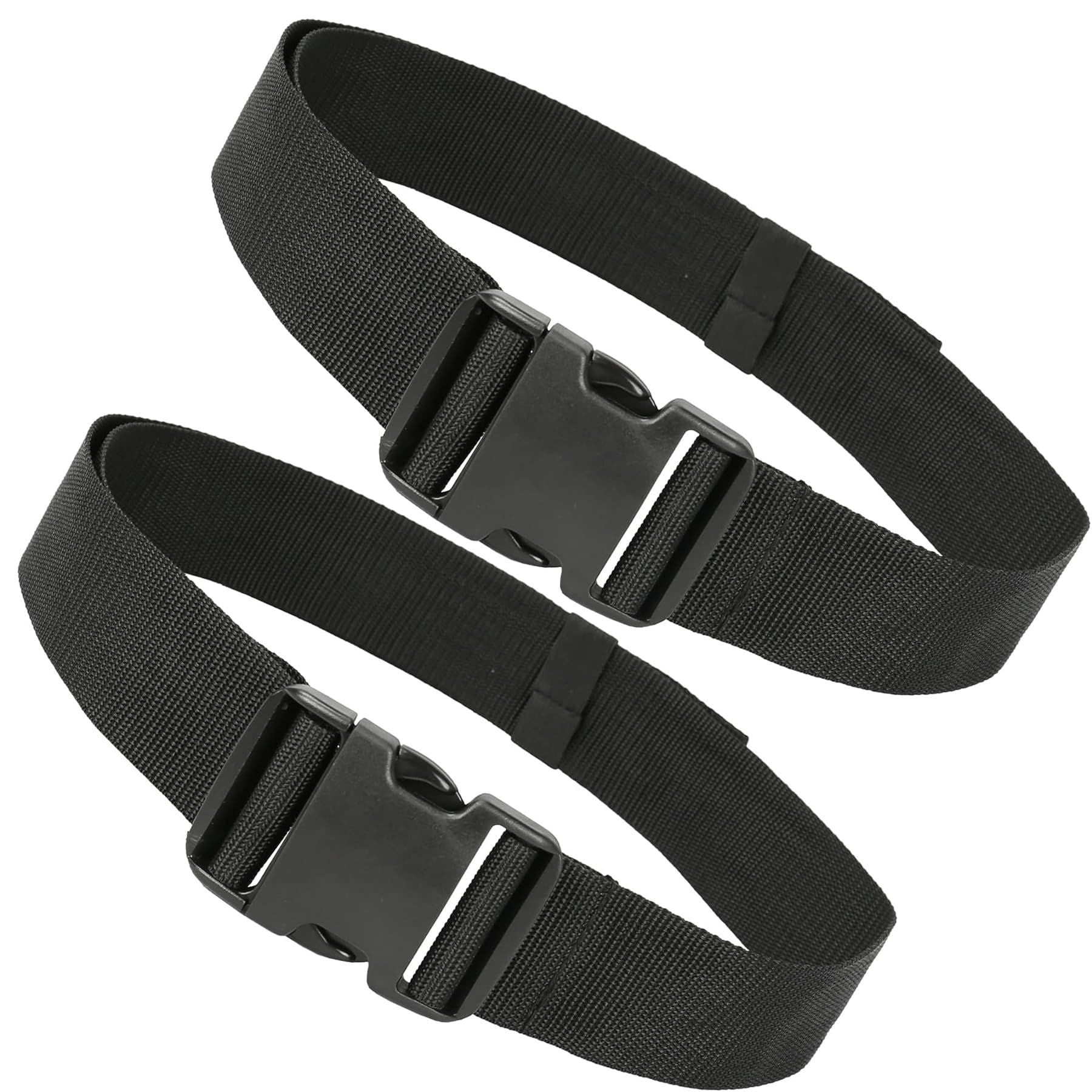 2 Pack Tool Work Belt, Worker Men Belt, Adjustable Electrician Belt,   Multi functional waist bag and waist hanging bag Black(Only includes belt)