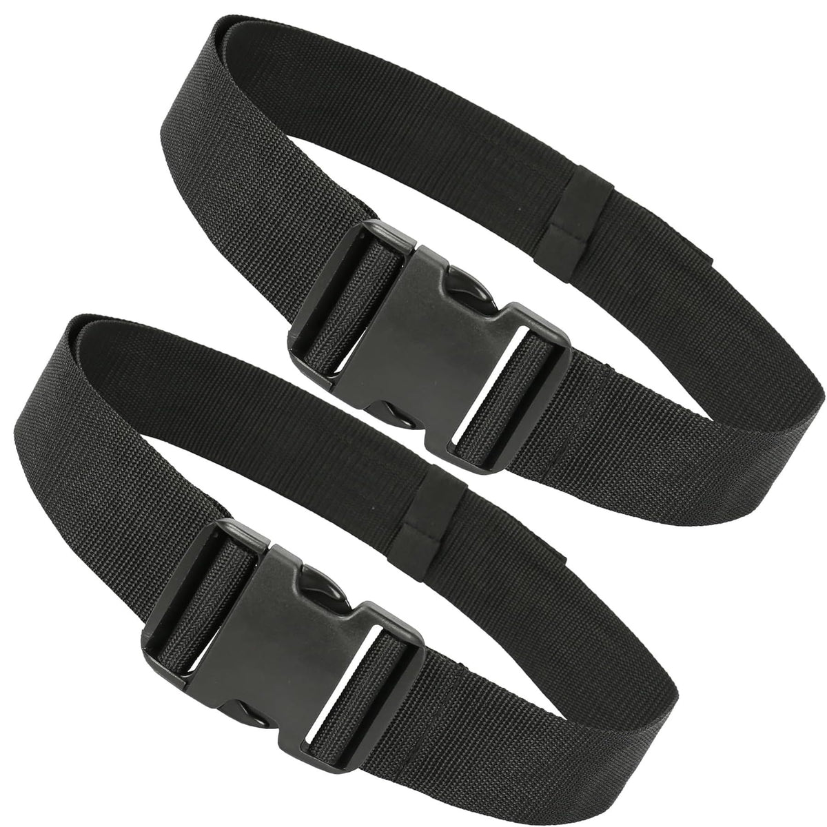 2 Pack Tool Work Belt, Worker Men Belt, Adjustable Electrician Belt,   Multi functional waist bag and waist hanging bag Black(Only includes belt)