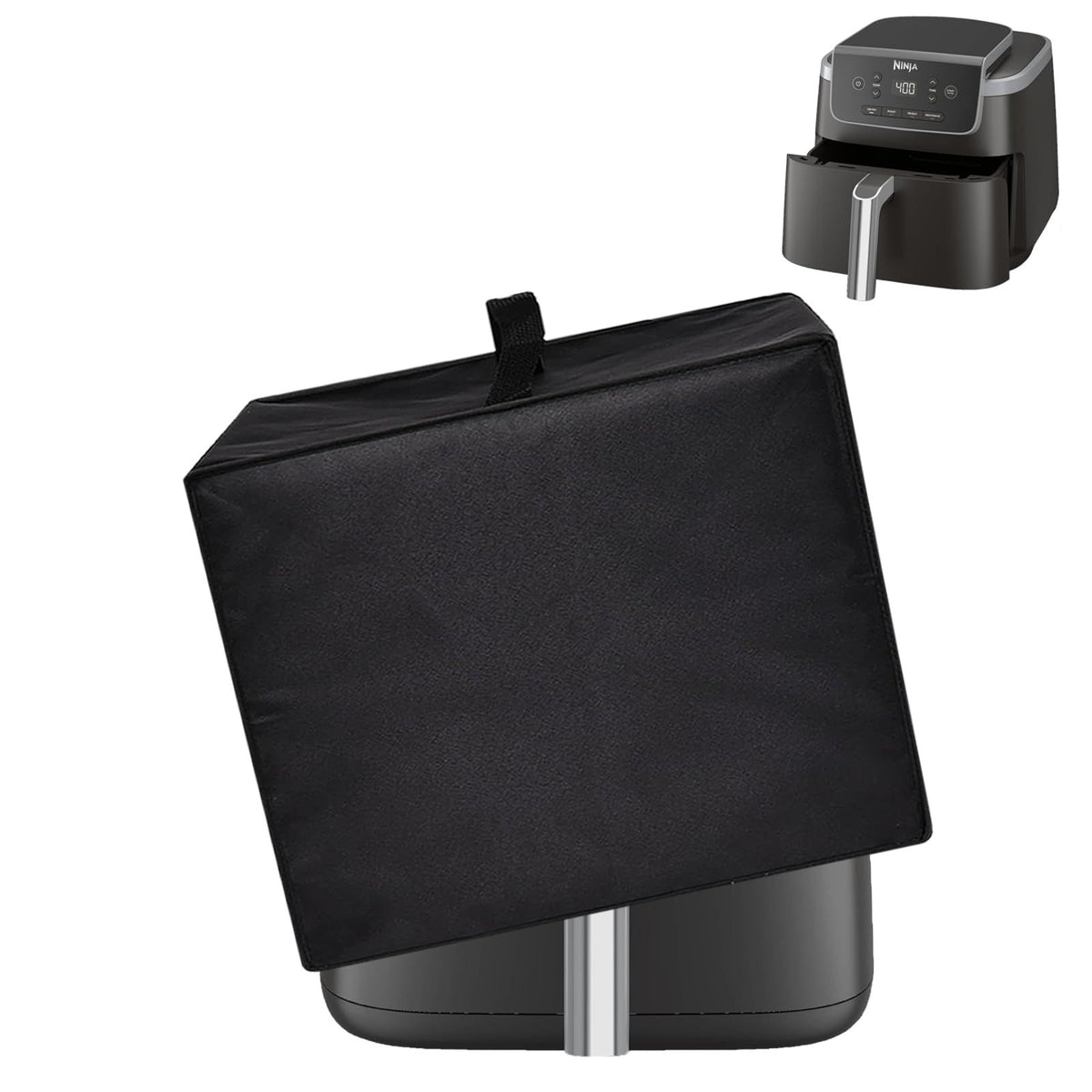 Air Fryer Cover for , Heavy Duty Waterproof Dust-proof Protective AirFryer Cover Compatible with   AirFryer Dust Lid (Black 420D：26*35*30cm)