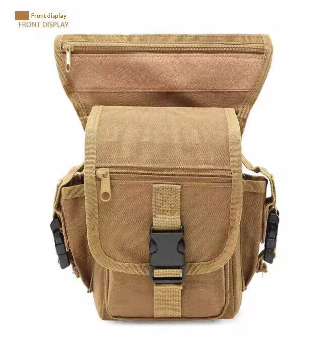 Oxford Drop Leg Bag for Men Women Thigh Water Resistant Fashion Motorcycle Leg Holster Hiking Waist Bag Pouch Tactical Fanny Pack Hip Drop Leg Pouch for Men Women Outdoor （khaki）