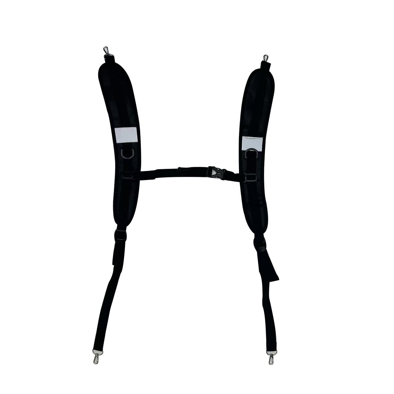 Adjustable Backpack Shoulder Straps Waterproof Replacement Belt Padded Suspenders for Dry Bag Pouch Drifting Diving Outdoor Sport Black (alloy hook)
