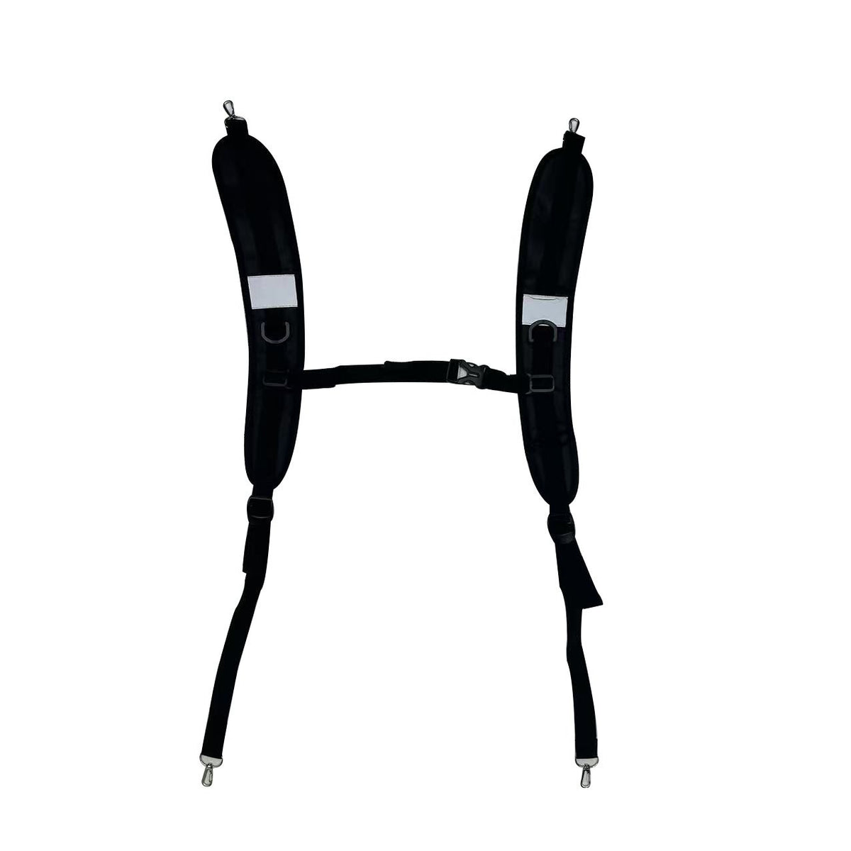 Adjustable Backpack Shoulder Straps Waterproof Replacement Belt Padded Suspenders for Dry Bag Pouch Drifting Diving Outdoor Sport Black (alloy hook)