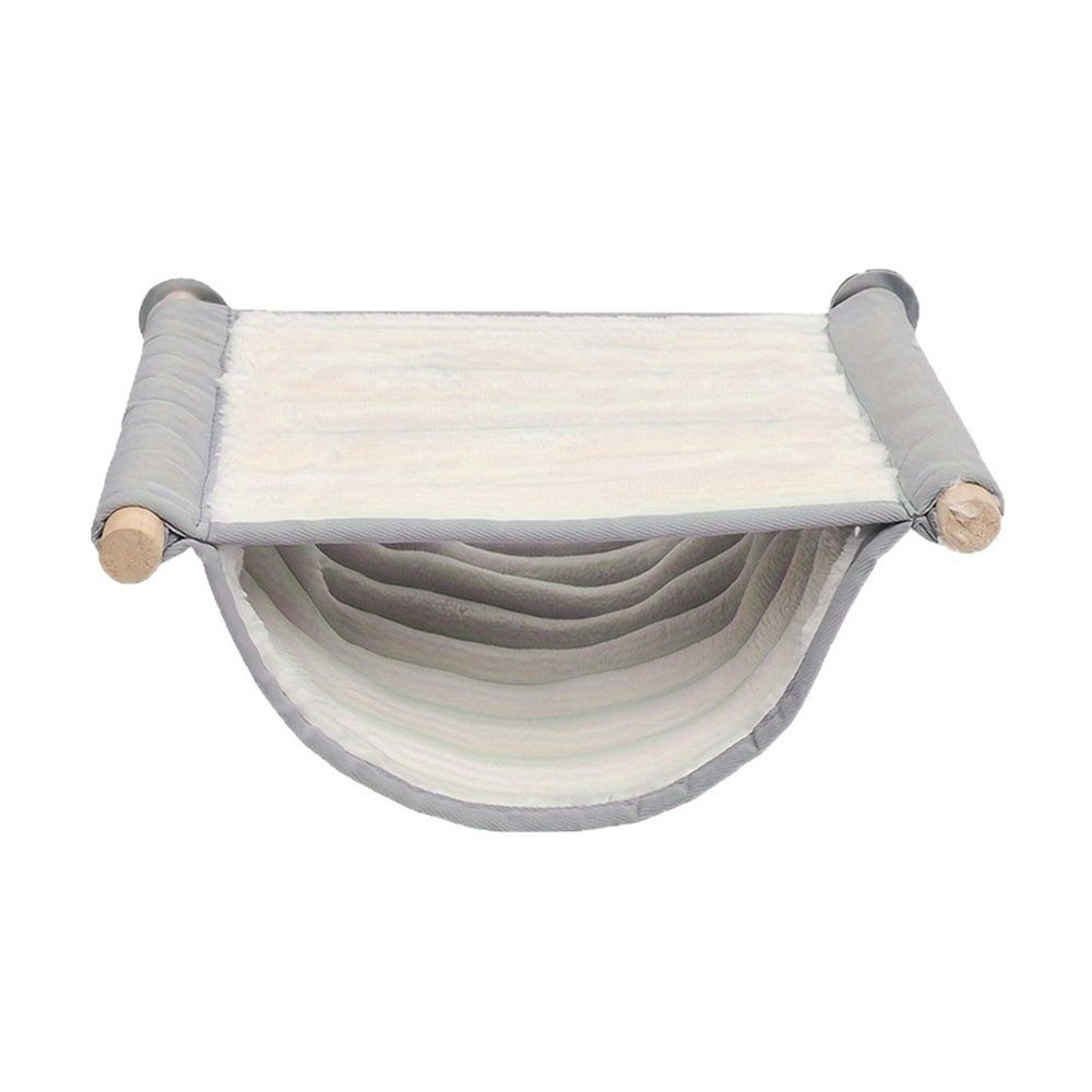 Large White Hanging Hamster and Parrot Bed, Warm Breathable Soft Pet Hanging Bed, Detachable Cat Cradle for Small Animals in Cage and Window Use（L）