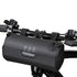 Bike Handlebar Bag Waterproof - Bicycle Handlebar Roll Bag with Large Reflective Area, Bike Front Pouch with Waterproof Zipper Shoulder Strap Removable Straps for Cycling (Cylinder, 2L)