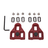Bike Cleats – (Pair) Replacement 3Cleat Set for 3 Bolt Bicycle Pedals, Durable Red Cleats for Road and Indoor Cycling Shoes（Excluding shoes）