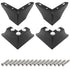 4Pcs 8CM/3 Inch Modern Metal Furniture Sofa Cabinet Legs with Mounting Screws - DIY Replacement Legs Set for Furniture Cabinet Foot Legs Sofa Bed Desk Table Feet Support, Black