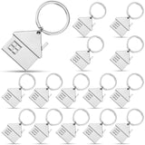 15pcs House Key Chain House Shaped Pendant Keychains Home Keychain Set Cute Home with Window Key Charm Metal Keyring Gift