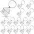 15pcs House Key Chain House Shaped Pendant Keychains Home Keychain Set Cute Home with Window Key Charm Metal Keyring Gift