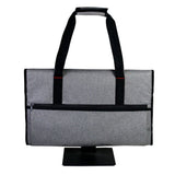 Travel Carrying Case for 27" LCD Screens and Monitors, With Padded Velvet Lining, Protective Monitor Bag Compatible With 27" and Accessories, Grey