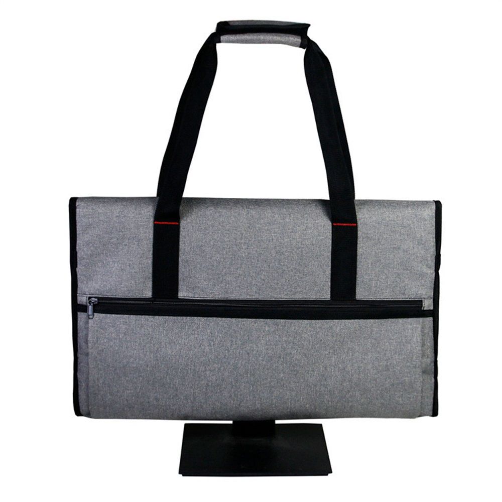 Travel Carrying Case for 27" LCD Screens and Monitors, With Padded Velvet Lining, Protective Monitor Bag Compatible With 27" and Accessories, Grey