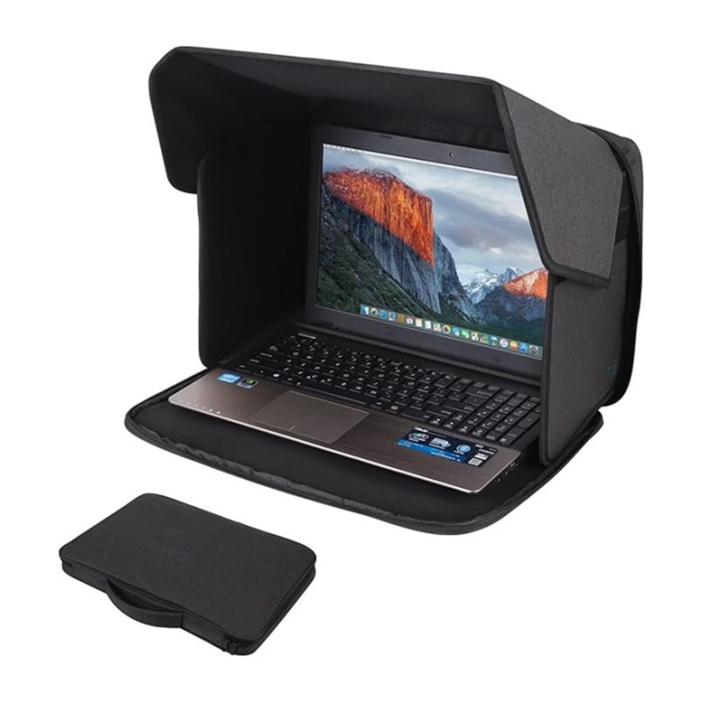 Laptop Sun Shade,Laptop Sun Glare Shield Privacy Screen Hood Laptop Sunshade Bag for Working Outside Outdoor Foldable Laptop Shield Cover Outside（L）
