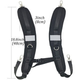Waterproof Replacement Shoulder Strap with Adjustable Belt for Shoulder Bag Backpack Black Backpack Straps Replacement Adjustable Padded Shoulder Straps for Backpack Dry Bag