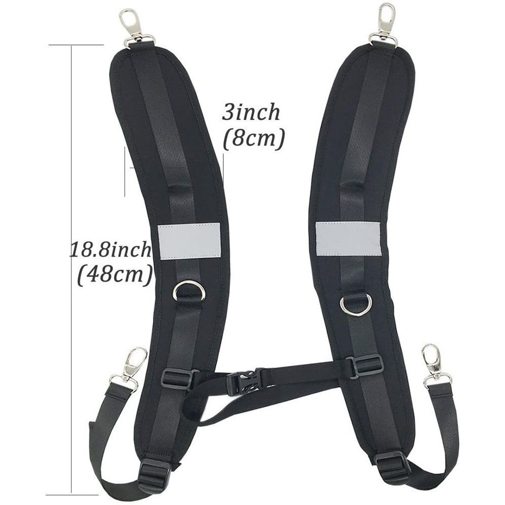 Waterproof Replacement Shoulder Strap with Adjustable Belt for Shoulder Bag Backpack Black Backpack Straps Replacement Adjustable Padded Shoulder Straps for Backpack Dry Bag