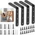 Anti Tip Furniture Anchors for Pet Proofing,Furniture Wall Anchor Furniture Dresser Bookshelf Falling Prevention Device for Children (Black 4pcs)