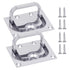 316 Stainless Steel Hatch Pull Flush Lift Boat Ring Hatches Pull Handle with Mount Screws for Boat Deck Hatch Handle and Home Furniture Recessed Handle etc