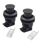 2Pcs Push Button Latch, Push to Close Latches for Perpendicular Door Configurations Latches - Push-to-Close Latches - Knob Stores Flush (Black)
