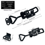 4PCS Toggle Latch Clamp 397 lbs Adjustable Toggle Latch Black Toggle Clamp Lockable Quick Release Pull Latch  Metal Draw Latch for Door, Box Case Trunk, Smoker Door, Jig