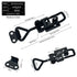 4PCS Toggle Latch Clamp 397 lbs Adjustable Toggle Latch Black Toggle Clamp Lockable Quick Release Pull Latch  Metal Draw Latch for Door, Box Case Trunk, Smoker Door, Jig