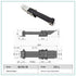 2 PCS Heavy Duty Premium SUS304 Stainless Steel Rubber Flexible Black Draw Latches Buckle (Style 3)