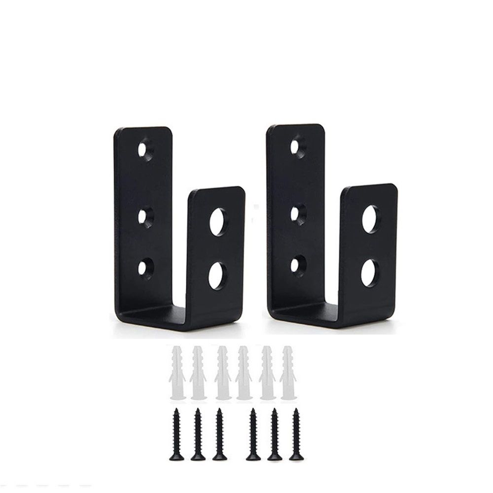 2x4 (1.5x3.5 inch) Door Barricade Brackets (2 pcs) | Drop Open Bar Holder Steel U Bracket for 2 by 4 Lumber as Security Door Reinforcement, Door Jammer, Tool Hanger for Home, Barn, Shed, Garage, Gate