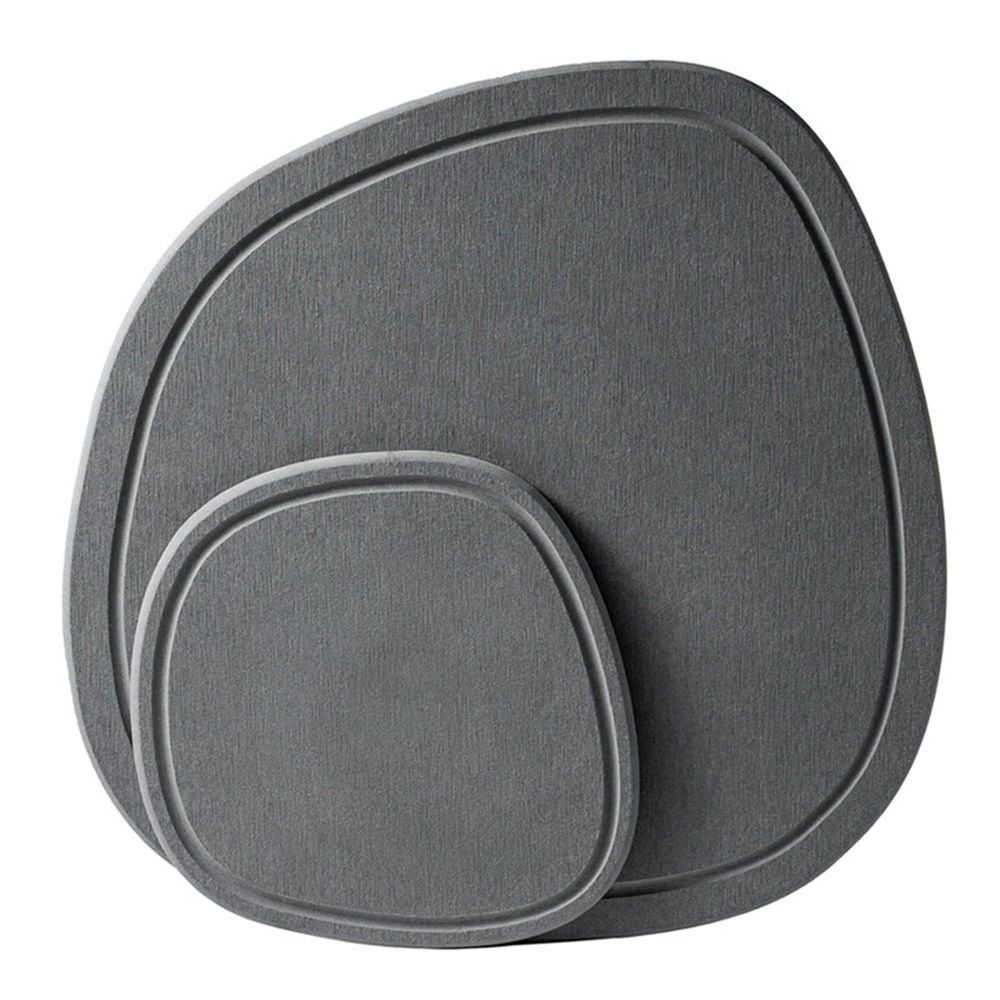Diatomaceous Earth Plant Saucer for Indoor, 2 Pack Irregular 6.7 Inch 12 Inch, Instant Dry Pot Saucer, Plant Drip & Drainage Tray for Indoor, Stone Gray