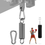 Punching Bag Hanger, Heavy Bag Spring  Capacity, Stainless Steel Hanging Kit with Spring Hook & Carabiner, Indoor & Outdoor Mounting for Boxing Bags & Recreation