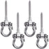 Heavy Duty 180° Swing Hangers, Stainless Steel Eye Screw Bracket,  Playground Yoga Hammock Rope Tire Web Chair Sandbag Punching Bag Porch Swing Sets (4 Pack)