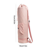 Yoga Mat Bag with Water Bottle Pocket and Bottom Wet Pocket, Exercise Yoga Mat Carrier Multi-Functional Storage Bag （pink）
